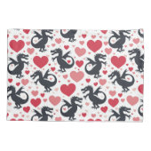 Housse D'oreillers Dragon noir en amour (Dos)
