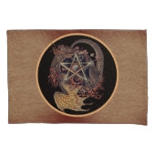 Housse D'oreillers Dragon Pentacle Art Nouveau (devant)
