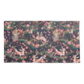 Housse D'oreillers Dragons roses et fleurs de cerisiers (Dos-gauche)