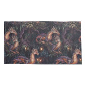 Housse D'oreillers Dragons Violets Perché sur des Arbres (Dos-gauche)