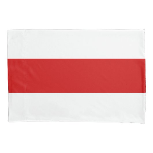 Housse D'oreillers Drapeau biélorusse (rouge et blanc) (devant)