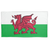 Housse D'oreillers Drapeau celtique du Dragon rouge du Pays de Galles (devant-gauche)