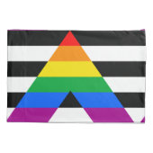 Housse D'oreillers Drapeau d'allié LGBTQ+ (Dos-gauche)