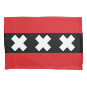Housse D'oreillers Drapeau d'Amsterdam