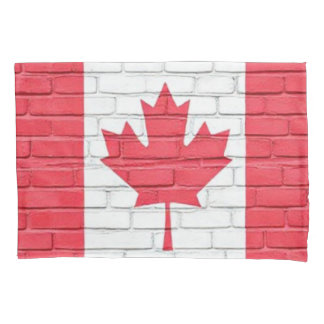 Housse D'oreillers Drapeau de brique Canada