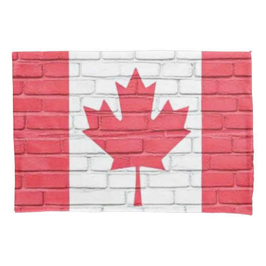 Housse D'oreillers Drapeau de brique Canada (devant)