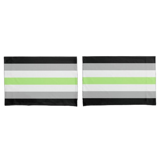 Housse D'oreillers Drapeau de fierté agender (devant-Set)