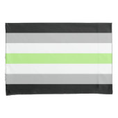 Housse D'oreillers Drapeau de fierté agender (devant-Droit)