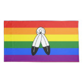 Housse D'oreillers Drapeau de fierté bispirituel de SlipperyJoe's sym (Dos)