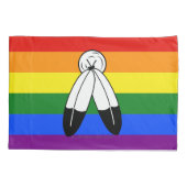 Housse D'oreillers Drapeau de fierté bispirituelle de SlipperyJoe sym (Dos)