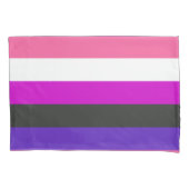 Housse D'oreillers Drapeau de fierté genderfluid (devant-gauche)
