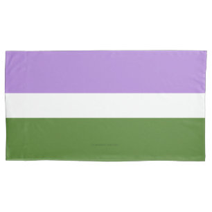 Housse D'oreillers Drapeau de fierté genderqueer de SlipperyJoe lavan