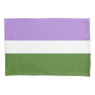 Housse D'oreillers Drapeau de fierté genderqueer de SlipperyJoe lavan