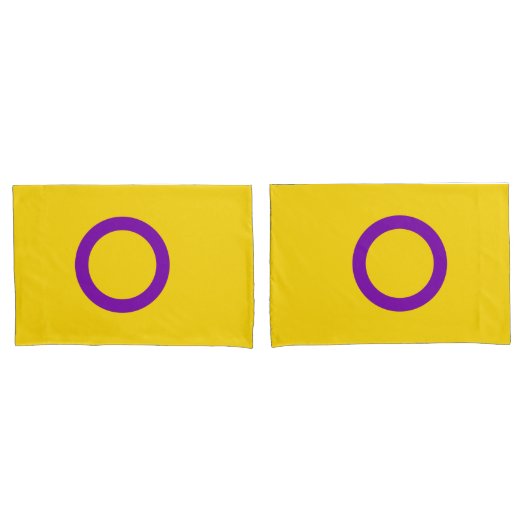 Housse D'oreillers Drapeau de fierté intersexe (devant-Set)