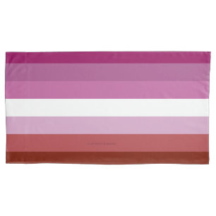 Housse D'oreillers Drapeau de fierté lesbienne de SlipperyJoe's fémin