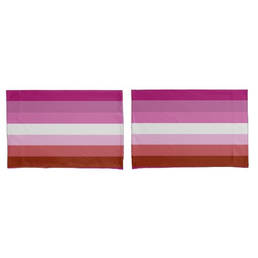 Housse D'oreillers Drapeau de fierté lesbienne (Origine) (devant-Set)