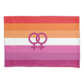Housse D'oreillers Drapeau de fierté lesbienne WLW (devant-gauche)