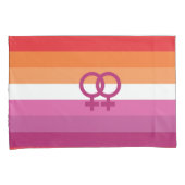 Housse D'oreillers Drapeau de fierté lesbienne WLW (devant-Droit)