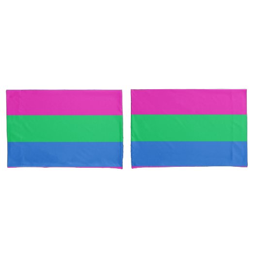 Housse D'oreillers Drapeau de fierté polysexuelle (devant-Set)