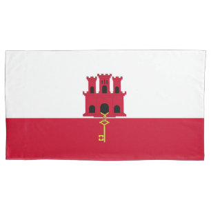 Housse D'oreillers Drapeau de Gibraltar