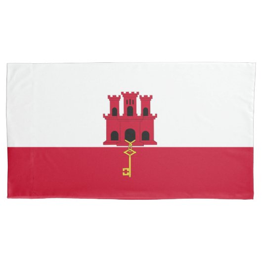 Housse D'oreillers Drapeau de Gibraltar (devant)