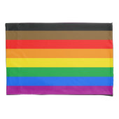 Housse D'oreillers Drapeau de la fierté arc-en-ciel de Philly (devant-gauche)