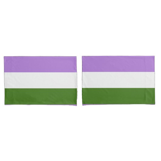 Housse D'oreillers Drapeau de la fierté queer (devant-Set)