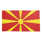 Housse D'oreillers Drapeau de la Macédoine du Nord (Dos)