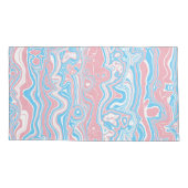 Housse D'oreillers Drapeau de la Trans Pride Trippy Boho Super Wavy (Dos-gauche)