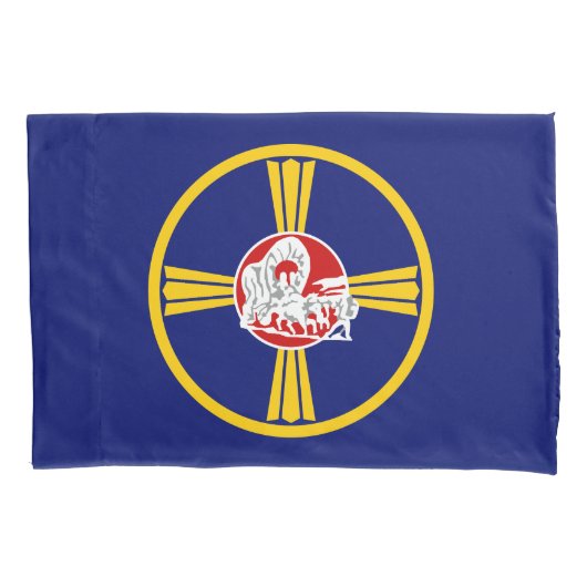 Housse D'oreillers Drapeau de la ville d'Omaha (Nebraska) (devant-gauche)
