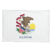 Housse D'oreillers Drapeau de l'État de l'Illinois (Dos)