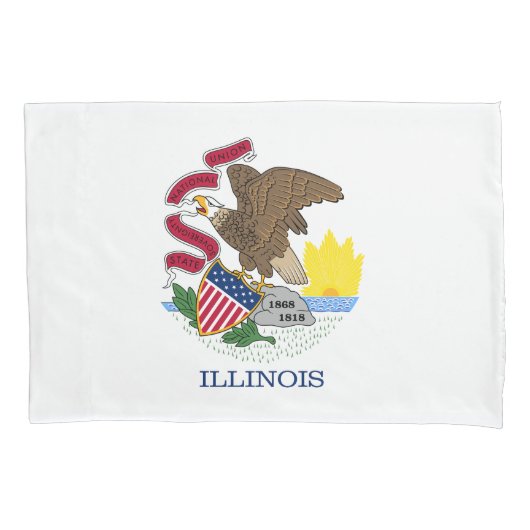 Housse D'oreillers Drapeau de l'État de l'Illinois (devant)