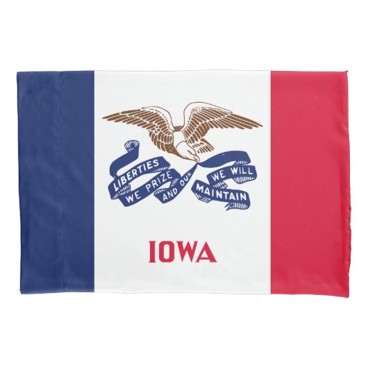 Housse D'oreillers Drapeau de l'État de l'Iowa (devant)
