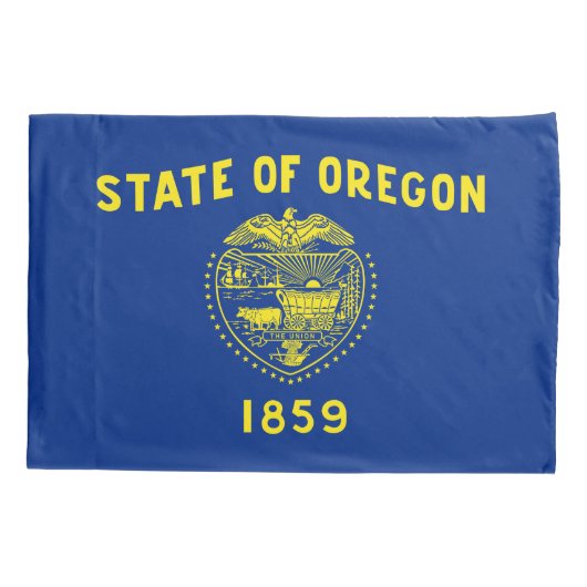 Housse D'oreillers Drapeau de l'État de l'Oregon (Dos)