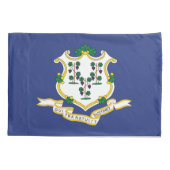 Housse D'oreillers Drapeau de l'État du Connecticut (Dos)