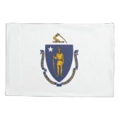 Housse D'oreillers Drapeau de l'État du Massachusetts (Dos)