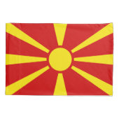 Housse D'oreillers Drapeau de Macédoine du Nord (Dos)