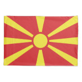 Housse D'oreillers Drapeau de Macédoine du Nord (Dos)