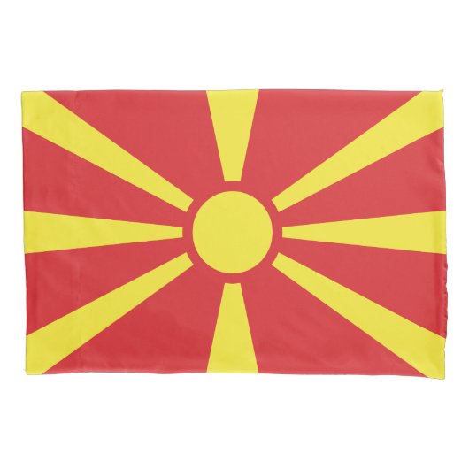 Housse D'oreillers Drapeau de Macédoine du Nord (devant)