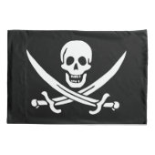 Housse D'oreillers Drapeau de pirate Crâne croisé épées (Dos)