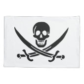 Housse D'oreillers Drapeau de pirate Crâne croisé épées (Dos)