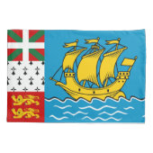 Housse D'oreillers Drapeau de Saint-Pierre-et-Miquelon (Dos)