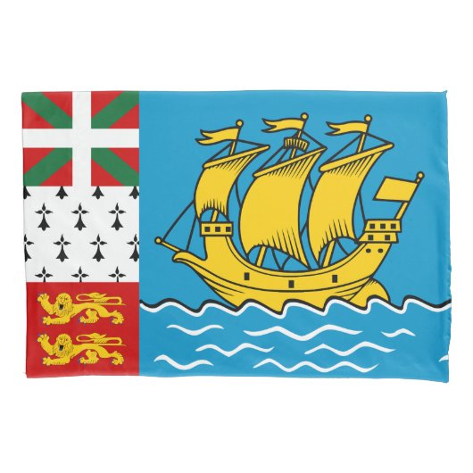 Housse D'oreillers Drapeau de Saint-Pierre-et-Miquelon (devant)