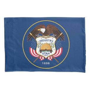 Housse D'oreillers Drapeau d'état de l'Utah Imprimer Patriotc