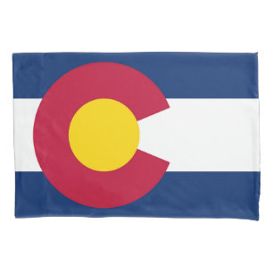 Housse D'oreillers Drapeau d'État du Colorado Imprimer Patriotc