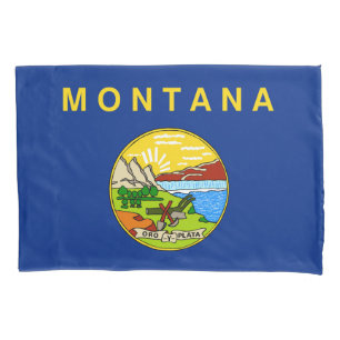 Housse D'oreillers Drapeau d'état du Montana Imprimer Patriotc
