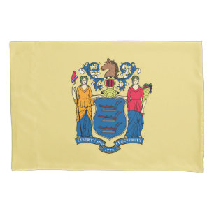 Housse D'oreillers Drapeau d'état du New Jersey Imprimer Patriotc