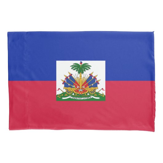 Housse D'oreillers Drapeau d'Haïti (devant)