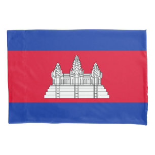 Housse D'oreillers Drapeau du Cambodge patriotique