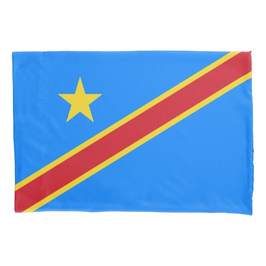 Housse D'oreillers Drapeau du Congo Kinshasa (devant)
